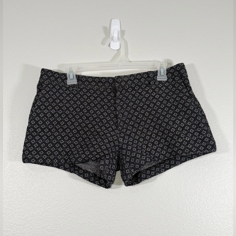 Banana Republic Shorts Black Geometric Pattern Heavy Material Pockets Women 6